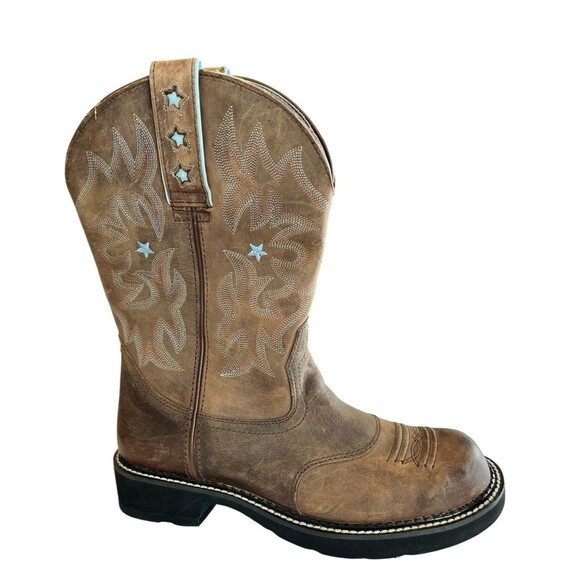 Ariat Shoes - Ariat Boots Western Driftwood Probaby Round Toe Womens Sz 9.5 brown 2485